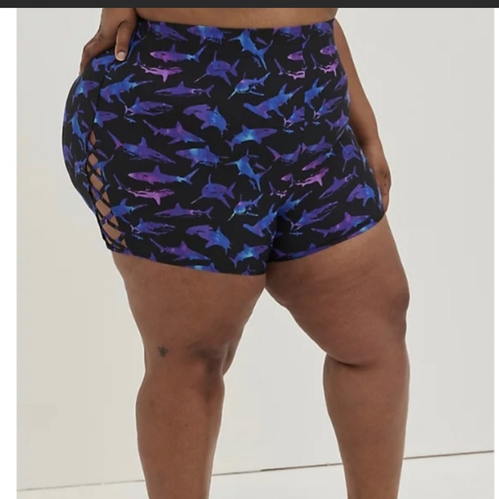 Torrid sharky swim shorts size 3- worn once